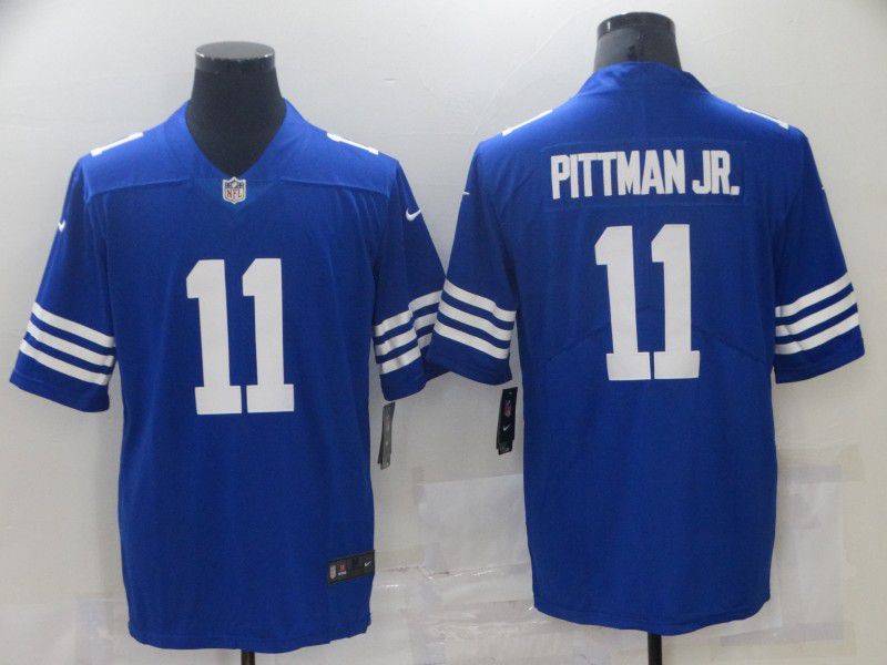 Men Indianapolis Colts #11 Pittman jr Blue Nike Vapor Untouchable Limited 2021 NFL Jersey->new york yankees->MLB Jersey